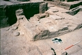 A mud brick platform found in the shrine 