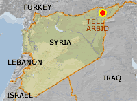 Map with localization of Tell Arbid